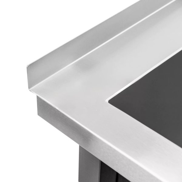 Stainless steel washing basin 90x70 cm