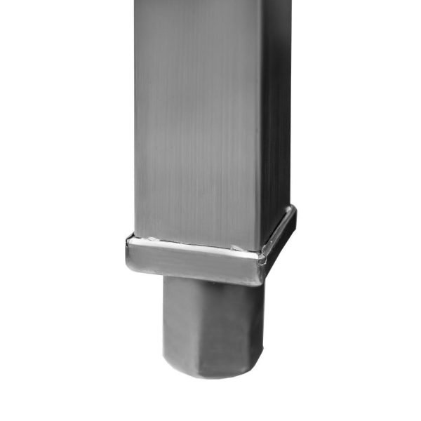 Corner stainless steel table with shelf