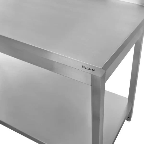 Stainless steel table with shelf