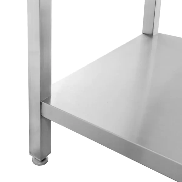 Stainless steel table with shelf