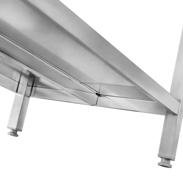 Stainless steel table with shelf