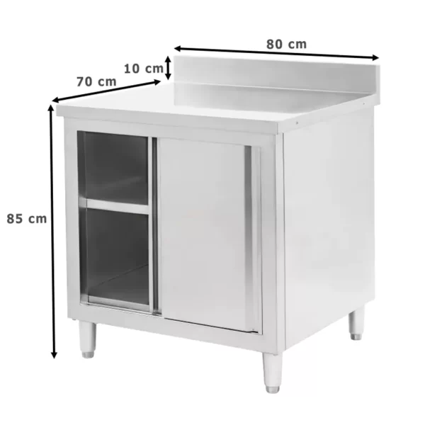 Stainless steel cabinet 80x70 cm