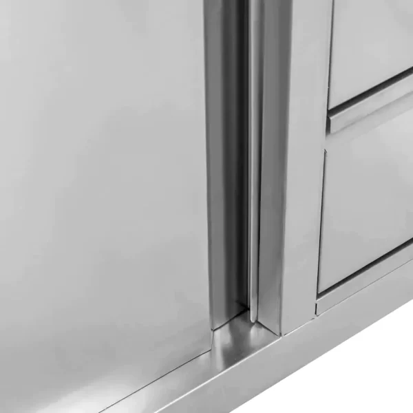 Stainless steel cabinet with drawers 160x50 cm