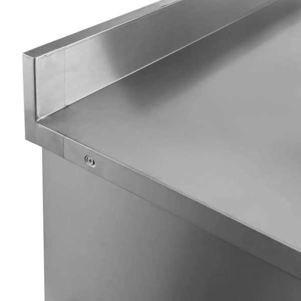 Stainless steel cabinet with drawers 160x70 cm