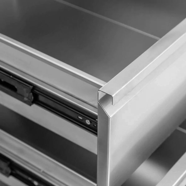 Stainless steel cabinet with drawers 160x70 cm