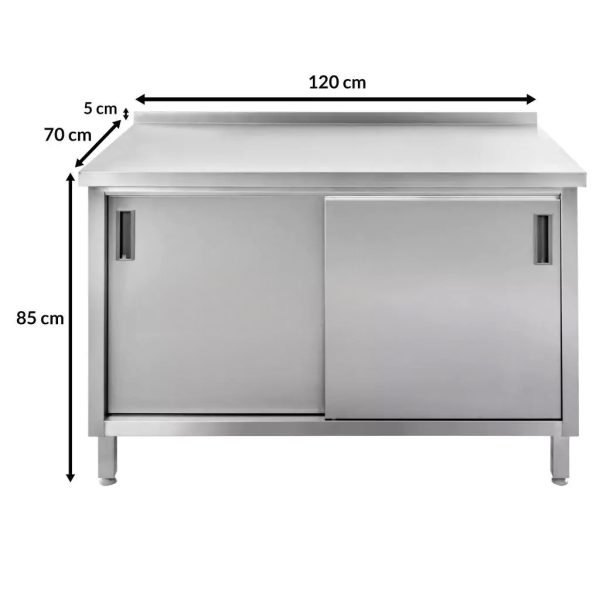 Stainless steel cabinet 120x70 cm