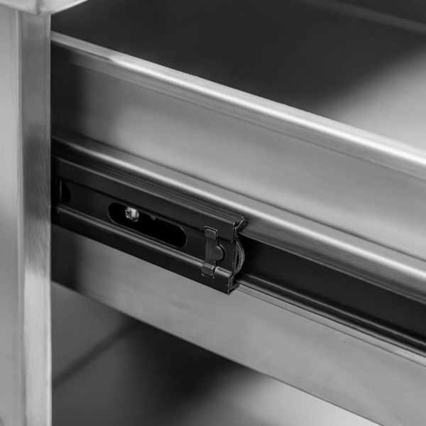 Stainless steel table with drawer unit