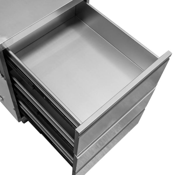 Stainless steel table with drawer unit