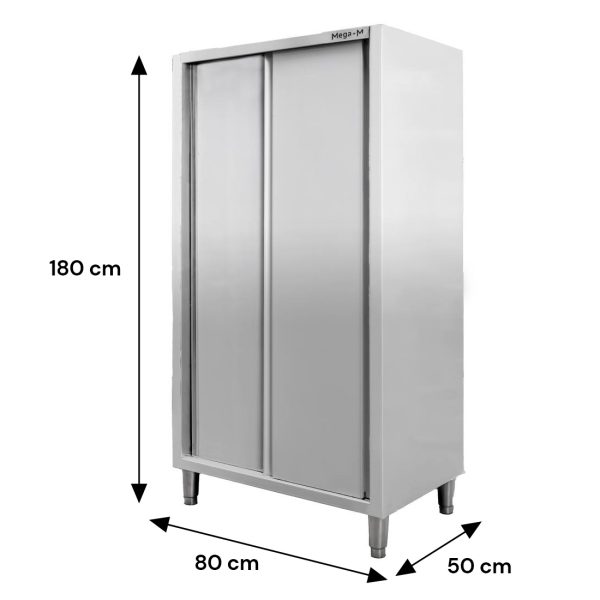 Stainless steel cabinet 80x50x180 cm