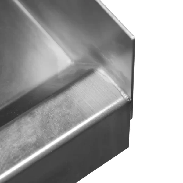 Stainless steel cabinet with 2 sinks