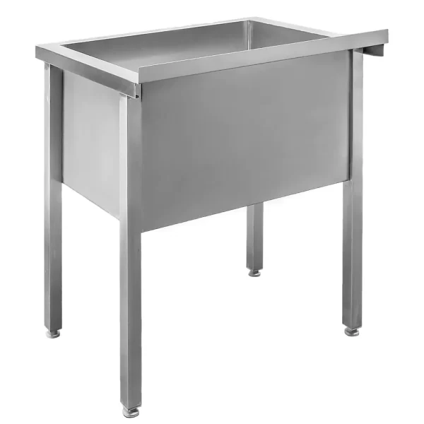 Stainless steel washing basin 70x70 cm
