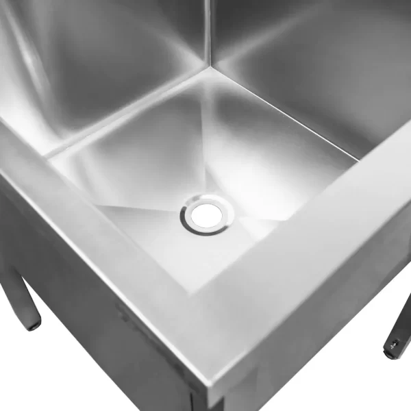 Stainless steel washing basin 70x70 cm