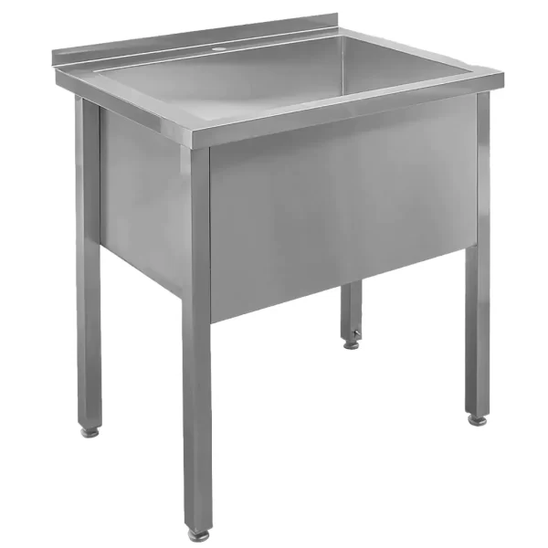 Stainless steel washing basin 70x70 cm