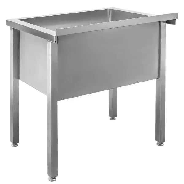 Stainless steel washing basin 80x70 cm
