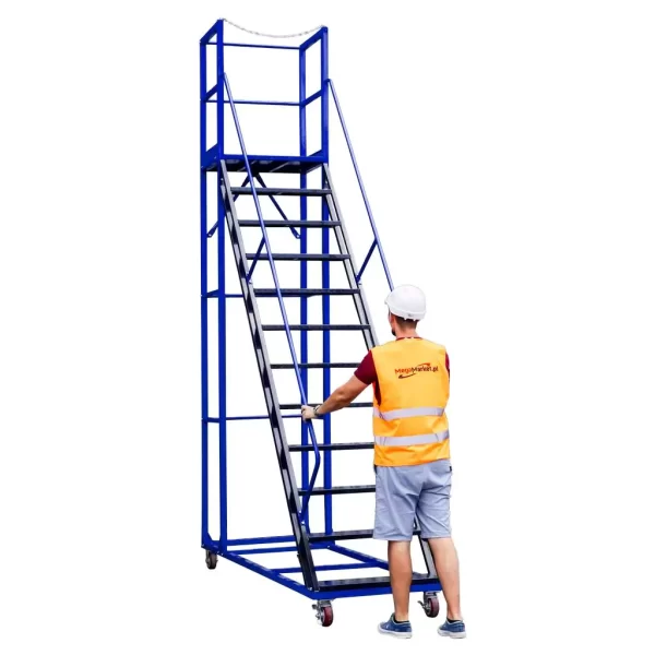 Sandėlio kopėčios su platforma