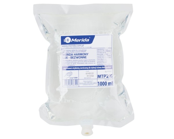 Muilo putos, bekvapis, 1000 ml, MERIDA HARMONY LUX