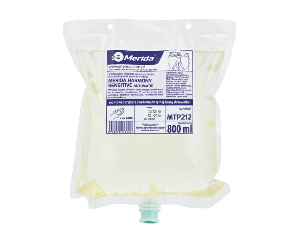Muilo putos, 800 ml, MERIDA HARMONY SENSITIVE AUTOMATIC