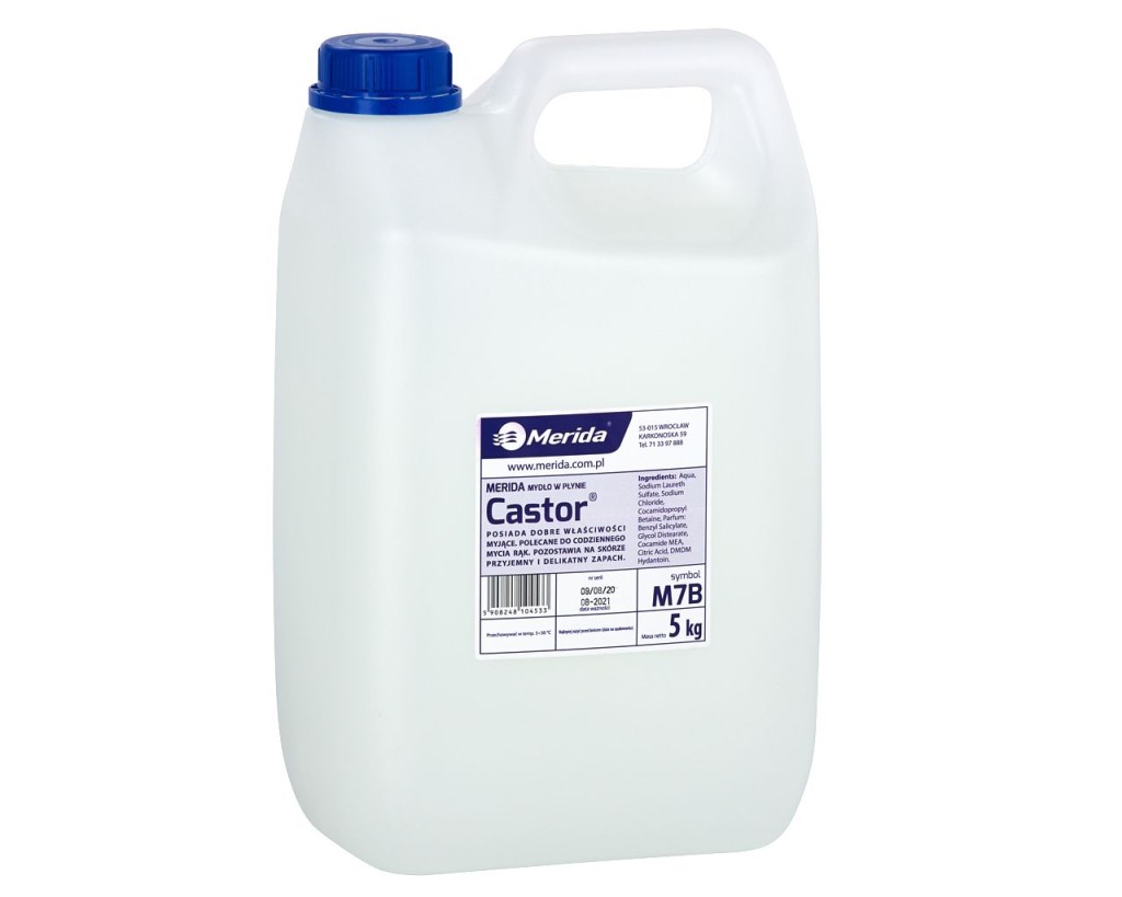 Perlamutrinio baltumo skystas muilas MERIDA CASTOR, 5 kg