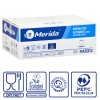 Popierinis rankšluostis ritinyje, skirtas MAXI automatinio pjaustymo dozatoriui, baltas, 2 sluoksnių, 100 % celiuliozės, 19,5 cm skersmens, 240 m (6 ritinėliai dėžutėje), MERIDA TOP AUTOMATIC MAXI