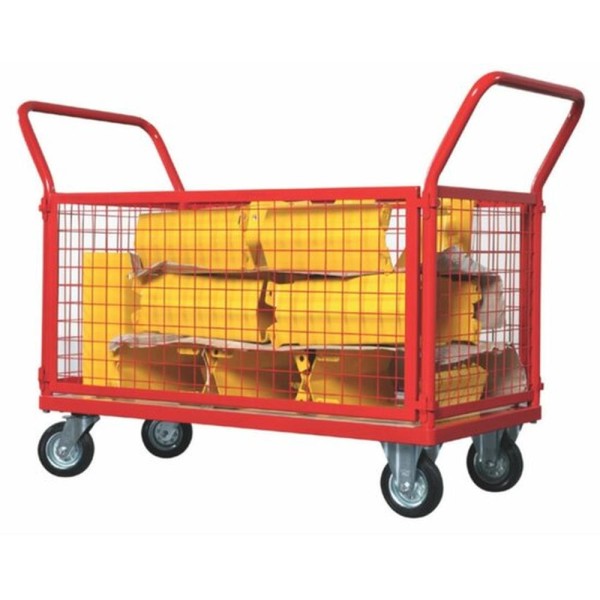 Platforminis vežimėlis su tinkliniais bortais WRN-H2/OSIAT.E EXPERT, 800x500 mm, 400 kg, PROMAG