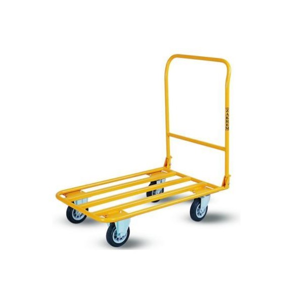 Platforminis vežimėlis su strypine platforma, pneumatiniai ratai, 1000x630 mm, 600 kg, PROMAG