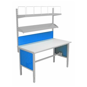 Pakavimo galds ar perforētu sienu un perforētām plāksnēm no malām, 1550 mm, promag