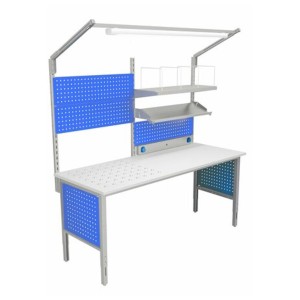 Komplektēšanas galds 2000 mm ar lodveida virsmu un LED apgaismojumu, PROMAG
