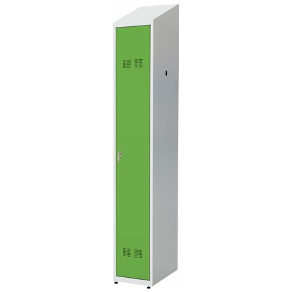 Persirengimo spintelė su stogeliu SUPE300-01 DASZEK 7035/6018, 300x480x2000 mm, PROMAG