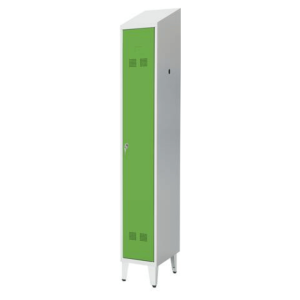 Persirengimo spintelė SUPE300-01 ant kojelių su stogeliu 7035/6018, 300x480x2200 mm, PROMAG