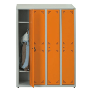 Mokyklinė metalinė spintelė su skyreliais SKS 300 08, 1180x400x1700 mm