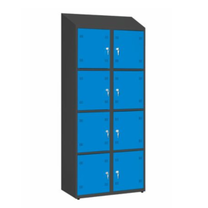 Spintelė su skyreliais SP400-008 su stogeliu 7035/6018, PROMAG