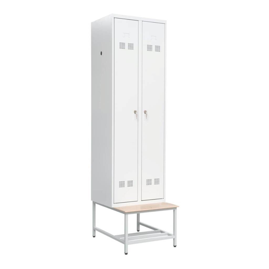 Persirengimo spintelė SUPE300-02 su suolu ir lentyna batams 7035, 600x760x2200 mm