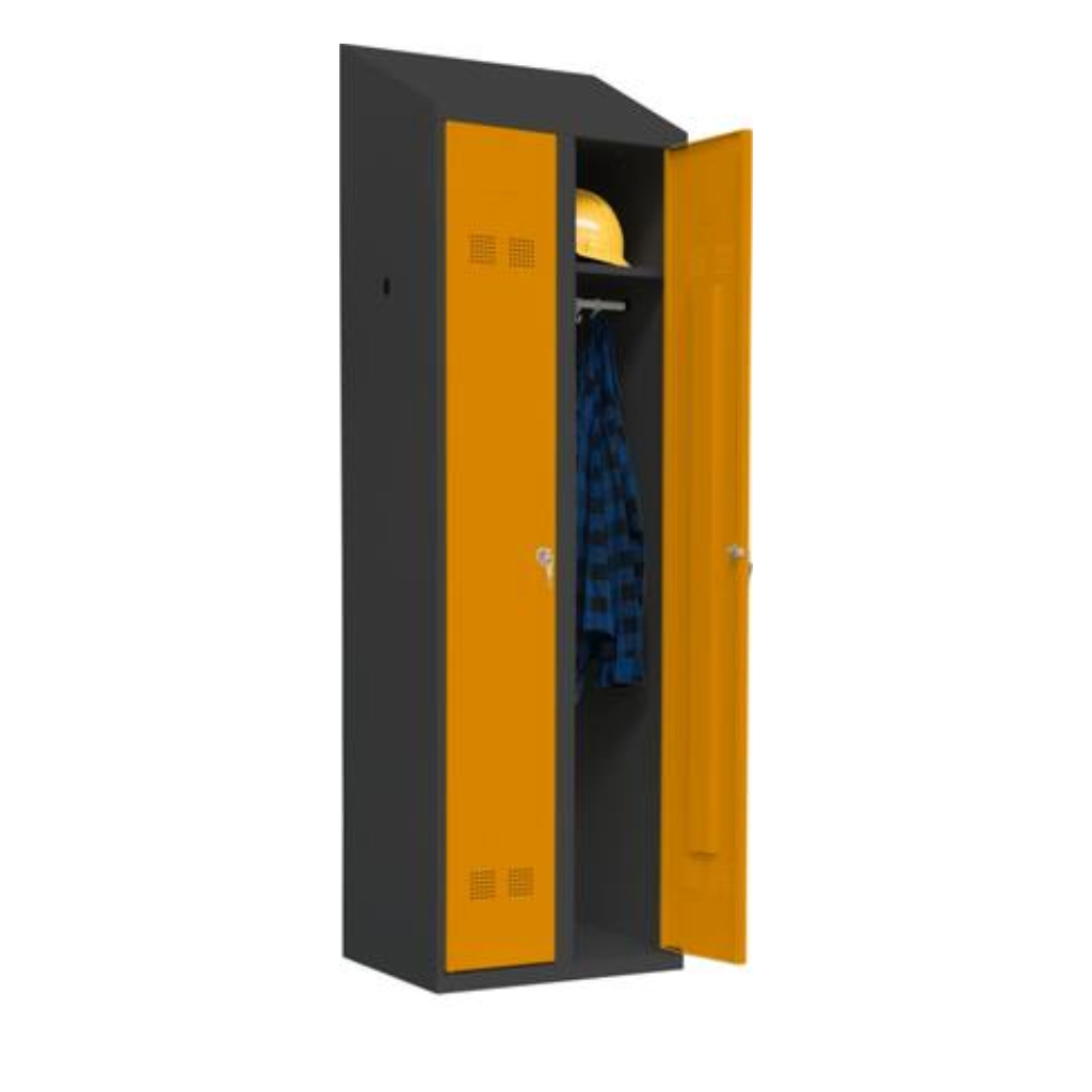 Persirengimo spintelė su stogeliu SUPE300-02 DASZEK 7024/2003, 600x480x2000 mm, PROMAG