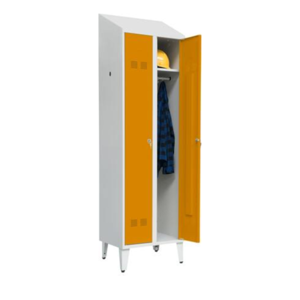 Persirengimo spintelė SUPE300-02 ant kojelių su stogeliu 7035/2003, 600x480x2200 mm