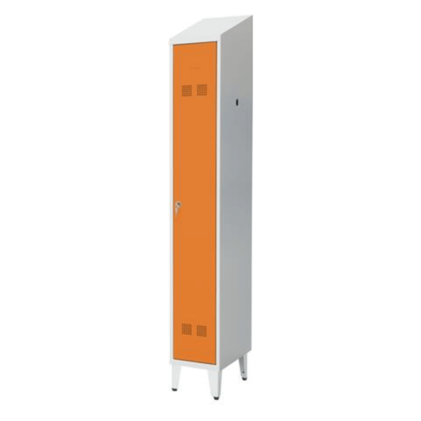 Persirengimo spintelė SUPE300-01 ant kojelių su stogeliu 7035/2003, 300x480x2200 mm