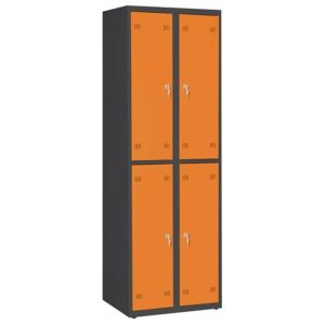Spintelė su skyreliais SK300-004 7035/5005, 600x480x1800 mm, PROMAG