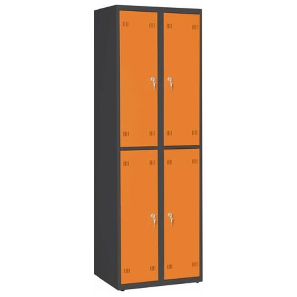 Spintelė su skyreliais SK300-004 7035/5005, 600x480x1800 mm, PROMAG