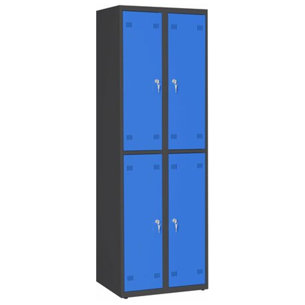 Spintelė su skyreliais SK300-004 7035/6018, 600x480x1800 mm, PROMAG