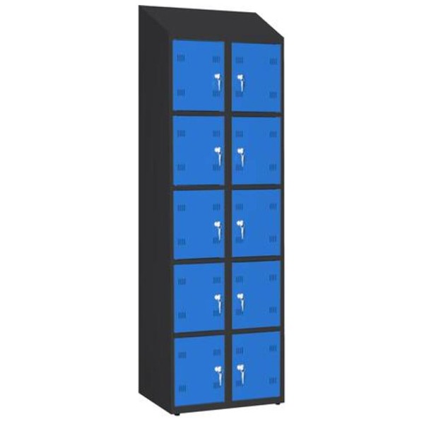 Spintelė su skyreliais SK300-010 su stogeliu 7024/7035, PROMAG