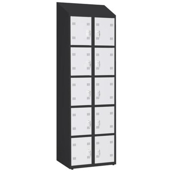 Spintelė su skyreliais SK300-010 su stogeliu 7024/7035, PROMAG