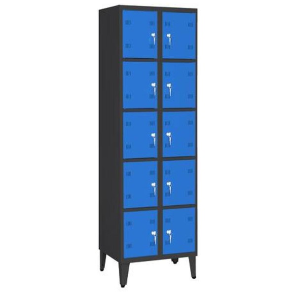 Spintelė su skyreliais SK300-010 ant kojelių 7024/5015, 600x480x2000 mm, PROMAG