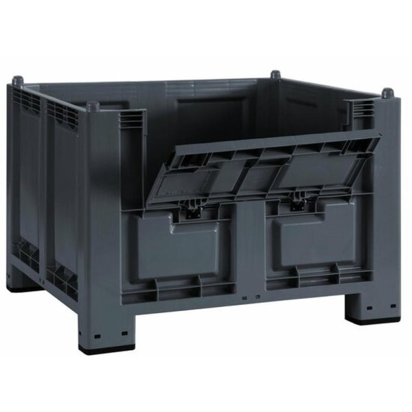 Plastic container with an opening
