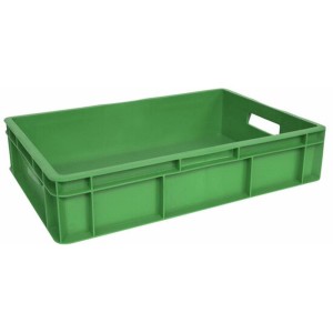 Plastikinė dėžė, 600x400x130 mm, žalia, PROMAG