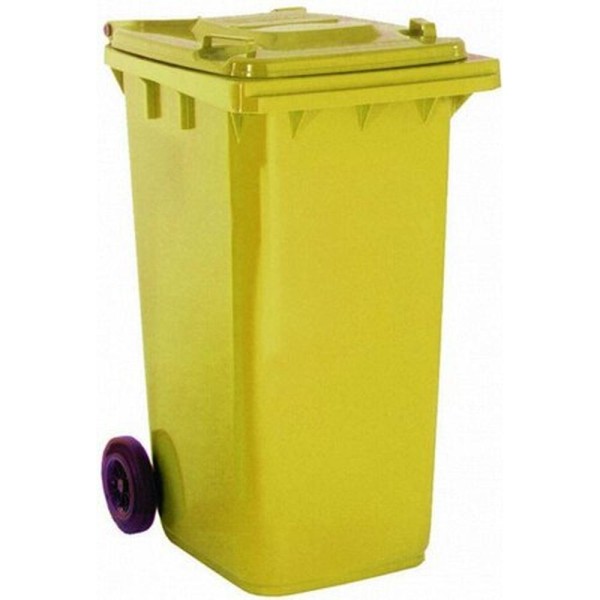 Atliekų dėžė 120 litrų geltona