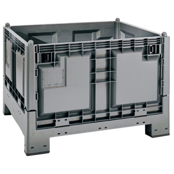 Foldable plastic container