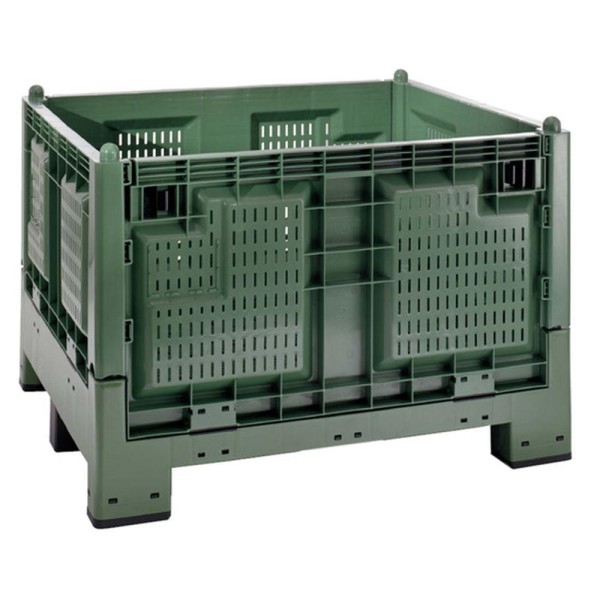 Foldable plastic container