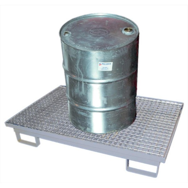 Galvanized steel spill containment tray