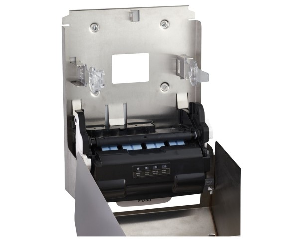 Automatic paper towel dispenser with fingerprint protection