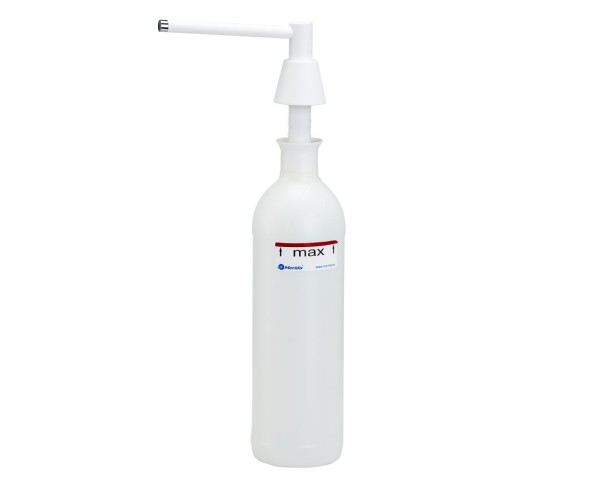 Įmontuojamas skysto muilo dozatorius, 1000 ml, šlifuotas (baltas), Cone, Merida