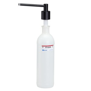 Įmontuojamas skysto muilo dozatorius, 1000 ml, šlifuotas (juodas), Merida